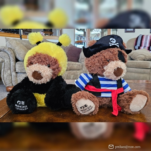 Princess Cruises Stuffed Animals, Lot of 2 - Picture 1 of 7